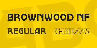 Brownwood NF Shadow Font preview